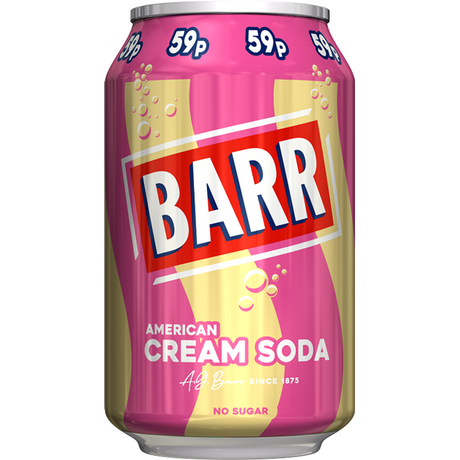 Barr Cream Soda | 330ml Barr Cream Soda | The Candy Co