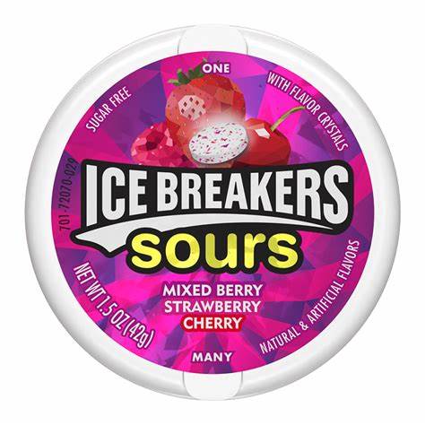 Ice Breakers Sour Strawberry & Mixed Berry USA 42g
