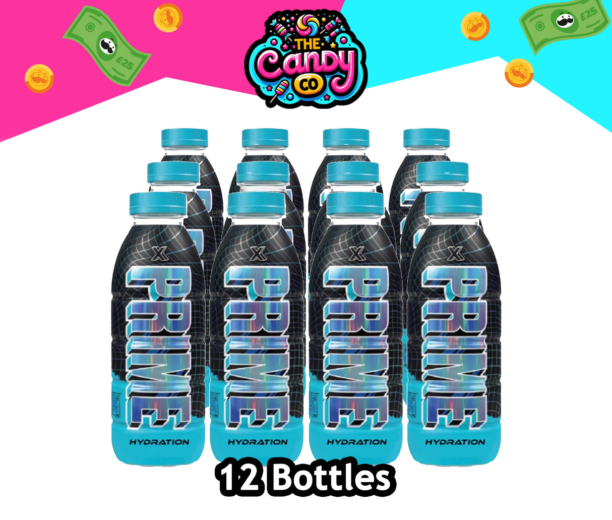 Prime X Hydration Blue HOLO Lemonade - 12 Bottles