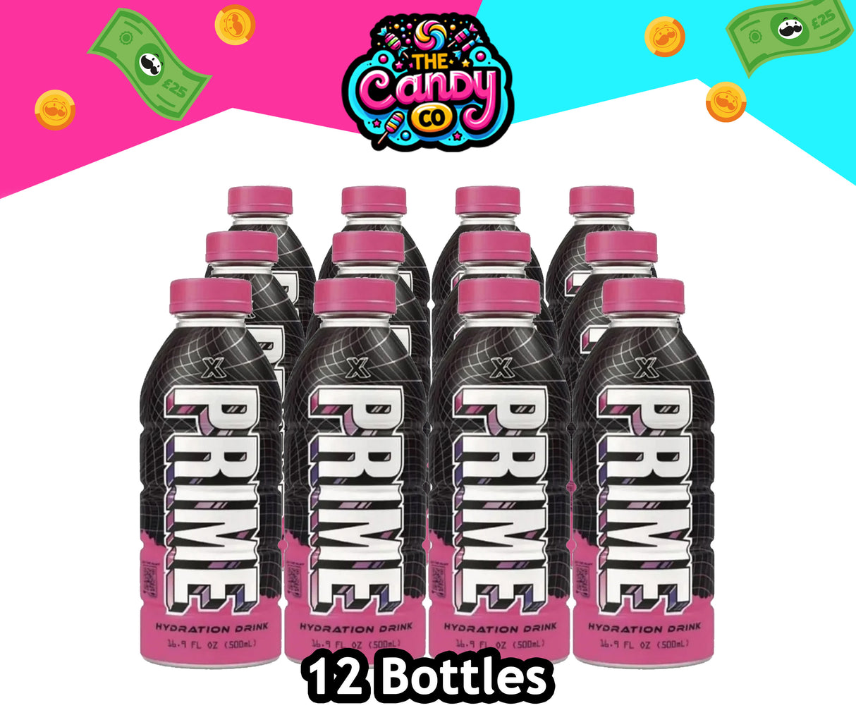 Prime X Hydration Pink Lemonade - 12 Bottles