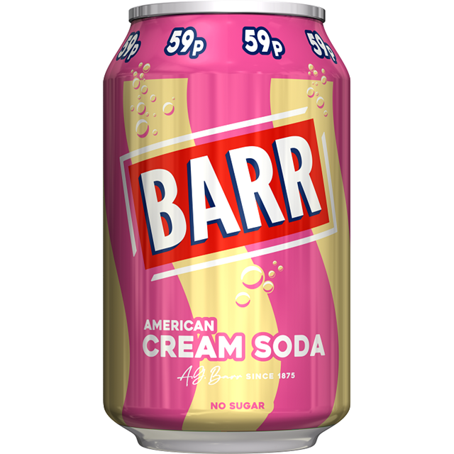 Barr Cream Soda | 330ml Barr Cream Soda | The Candy Co