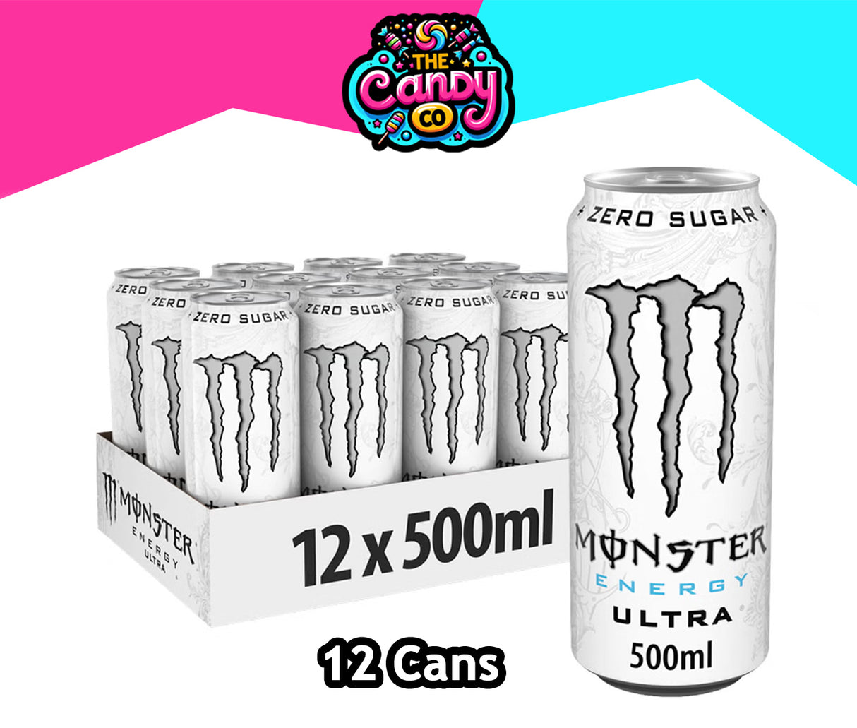 Monster Ultra 500ml Energy Drink x 12 cans