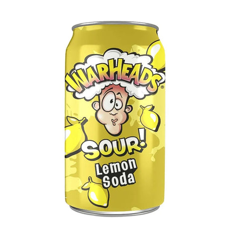 Warheads Sour Lemon Soda Cans x 12