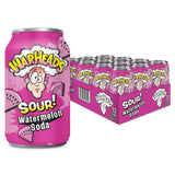 Warheads Sour Watermelon Soda Cans x 12