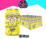 Warheads Sour Lemon Soda Cans x 12